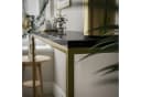 Lookway Konsolentisch MODERN Schwarz Hochglanz mit goldfarbenem Gestell Bild 4