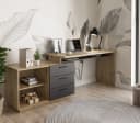 Lookway Eckschreibtisch CHIA Eiche Artisan Graphit Bild 1