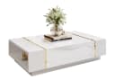 Lookway Couchtisch ONYX Hochglanz Weiß mit Staufach Bild 2