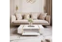 Lookway Couchtisch ONYX Hochglanz Weiß mit Staufach Bild 3