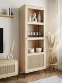 Lookway Standvitrine VIENNA 1D mit Wiener Geflechtimitation Bild 1