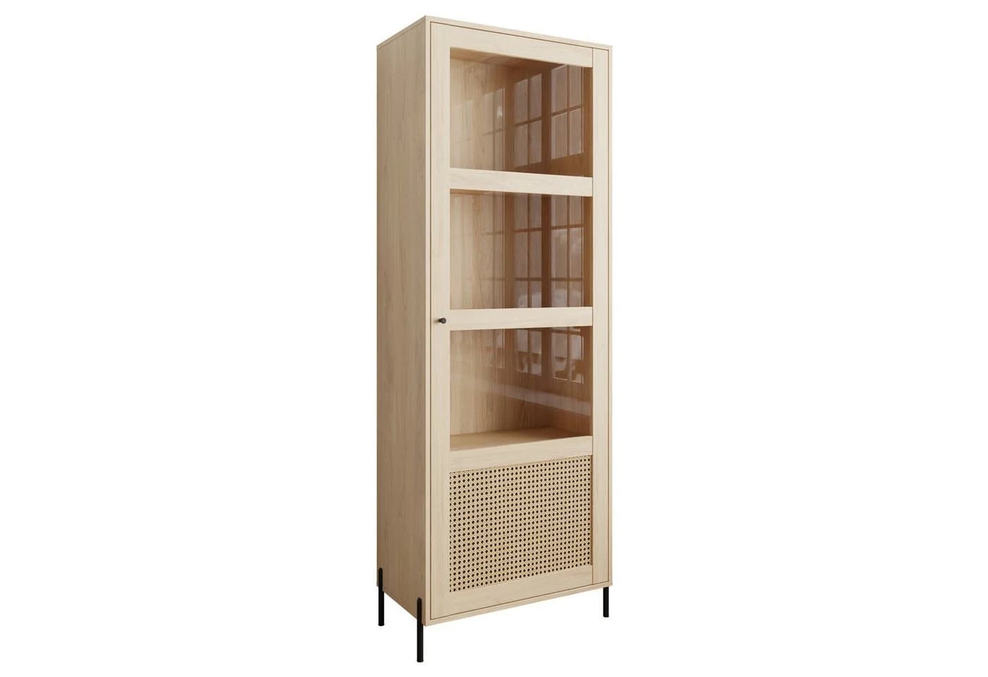 Lookway Standvitrine VIENNA 1D mit Wiener Geflechtimitation - Bild 2