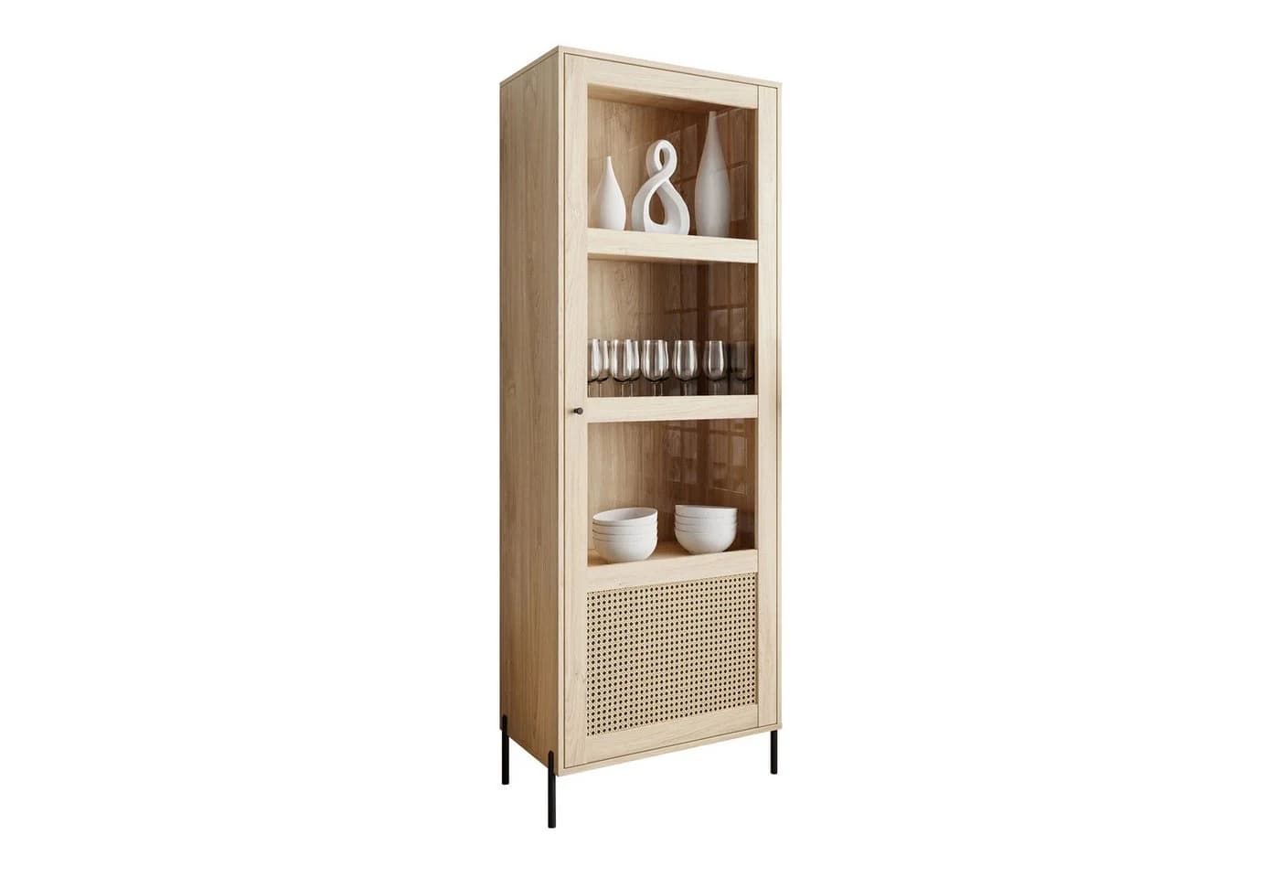 Lookway Standvitrine VIENNA 1D mit Wiener Geflechtimitation - Bild 5