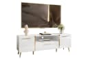Lookway TV-Schrank ONYX Weiß Gold Hochglanz 158 cm Bild 2