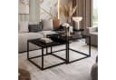 Lookway Couchtisch YOSHI GLASS 2in1 mit schwarzem und weißem Gestell Bild 1