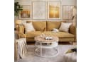 Lookway Couchtisch CIRI LOFT mit Ablage Rund Braun/Weiß Bild 1