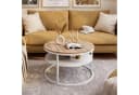 Lookway Couchtisch CIRI LOFT mit Ablage Rund Braun/Weiß Bild 3