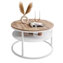 Lookway Couchtisch CIRI LOFT mit Ablage Rund Braun/Weiß Bild 4