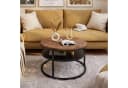 Lookway CIRI LOFT Couchtisch mit Ablage, Rund, Braun/Schwarz Bild 3
