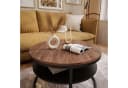Lookway CIRI LOFT Couchtisch mit Ablage, Rund, Braun/Schwarz Bild 4