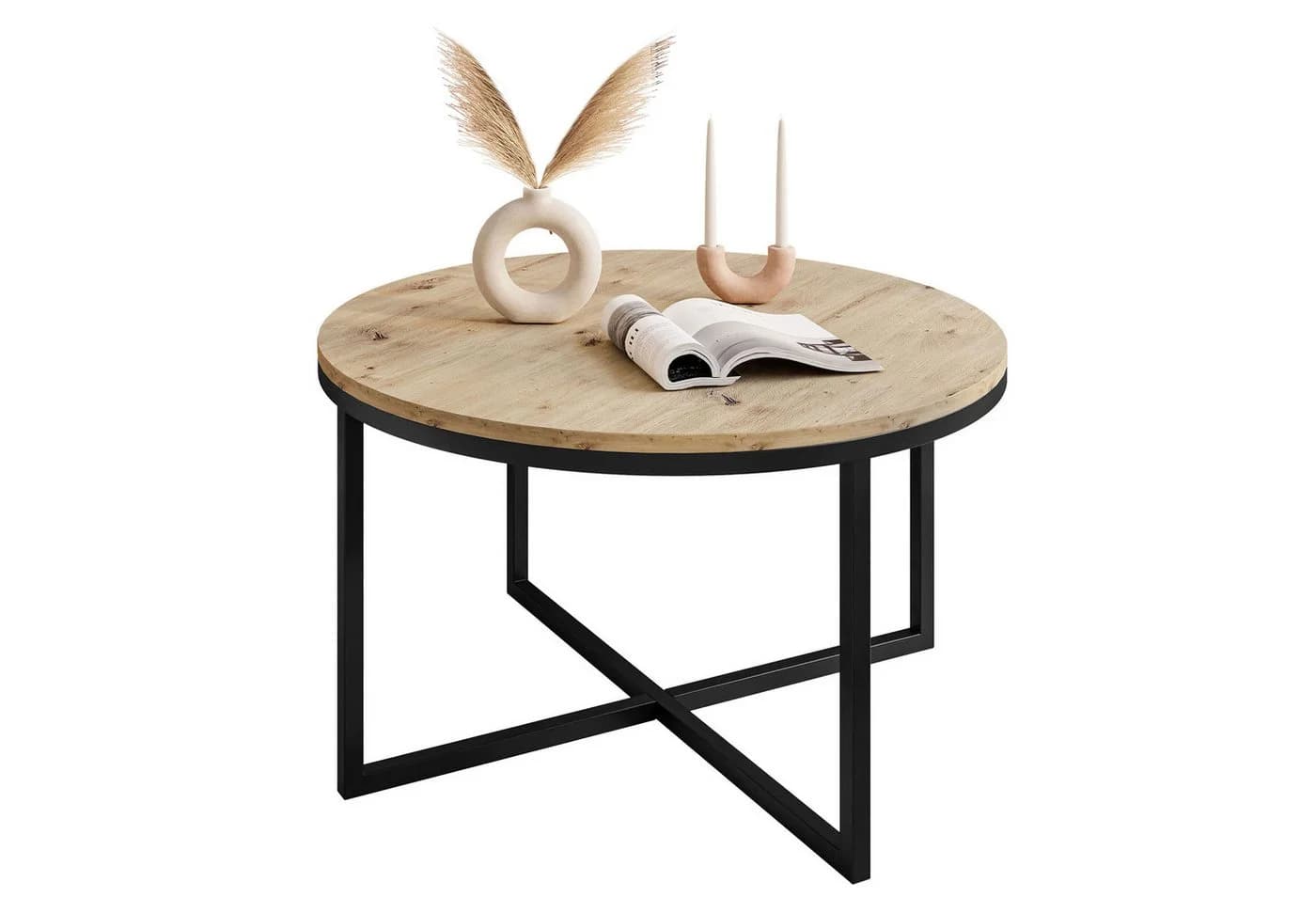Lookway Couchtisch CIRI-X LOFT Schwarz Eiche Laminat - Bild 2