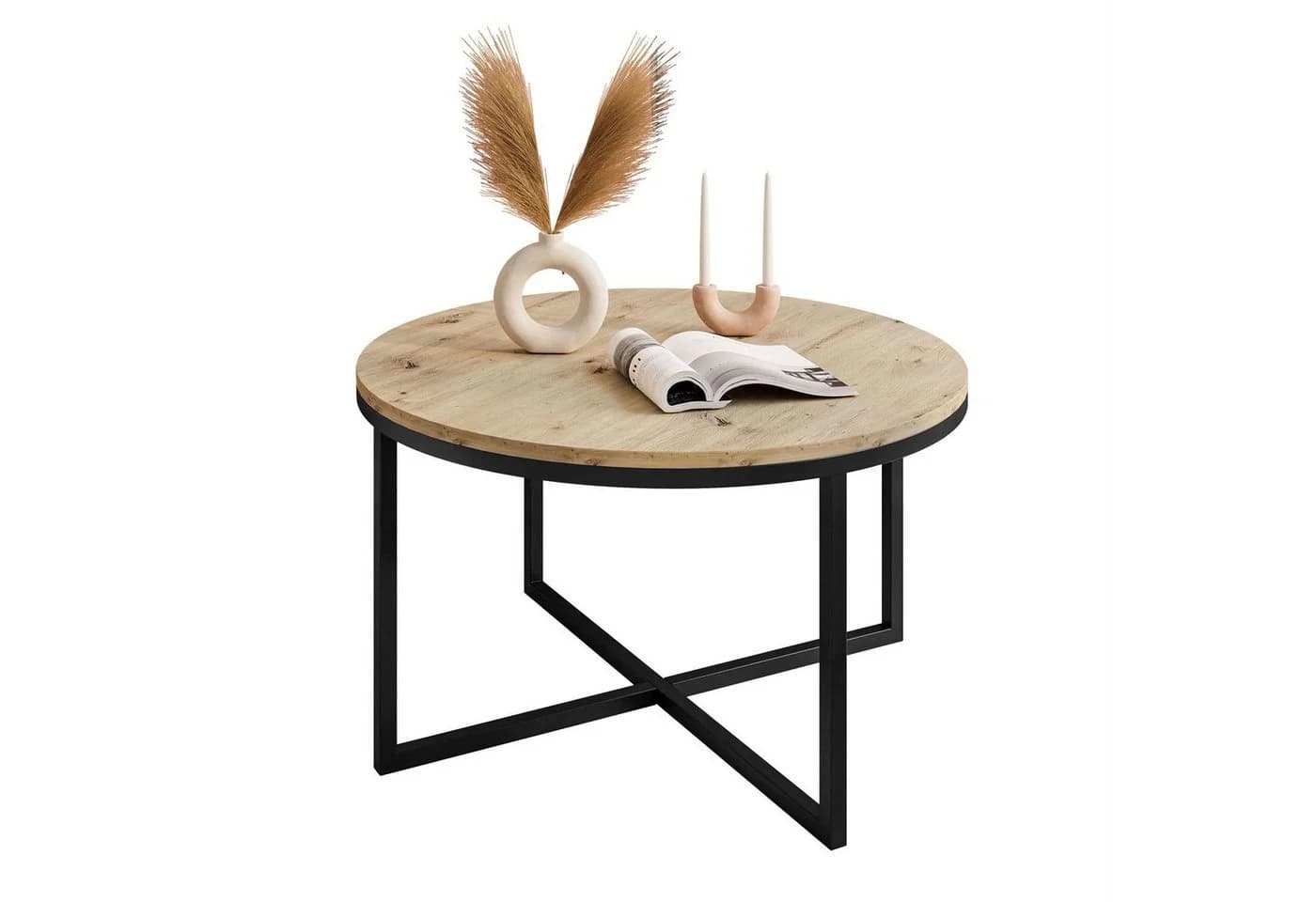Lookway Couchtisch CIRI-X LOFT Schwarz Eiche Laminat - Bild 5
