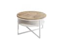 Lookway Couchtisch CIRI-X LOFT mit Ablage Weiss/Braun Bild 2