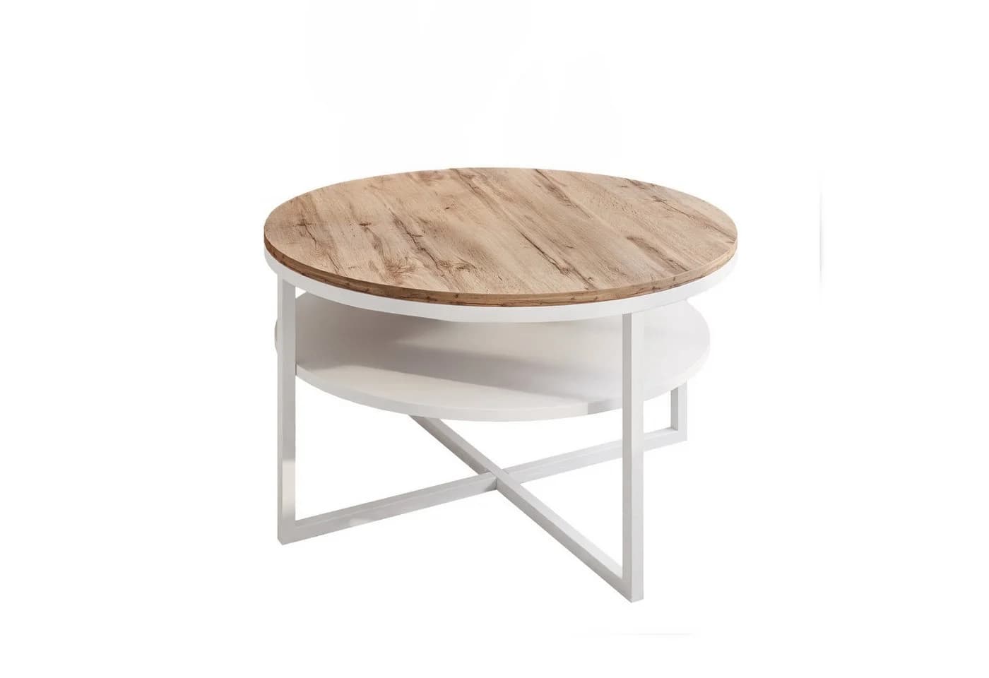 Lookway Couchtisch CIRI-X LOFT mit Ablage - Moderner Rundtisch - Bild 2