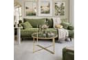 Lookway CIRI-X Couchtisch Rund Glas Gold Bild 1