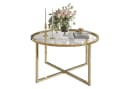 Lookway CIRI-X Couchtisch Rund Glas Gold Bild 2