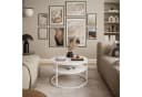 Lookway Couchtisch CIRI Weiß Hochglanz mit Ablage Bild 1
