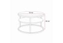 Lookway Couchtisch CIRI Weiß Hochglanz mit Ablage Bild 5