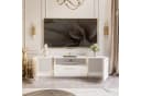 Lookway Lowboard TV ONYX Hochglanz Weiß mit goldenen Griffen Bild 4