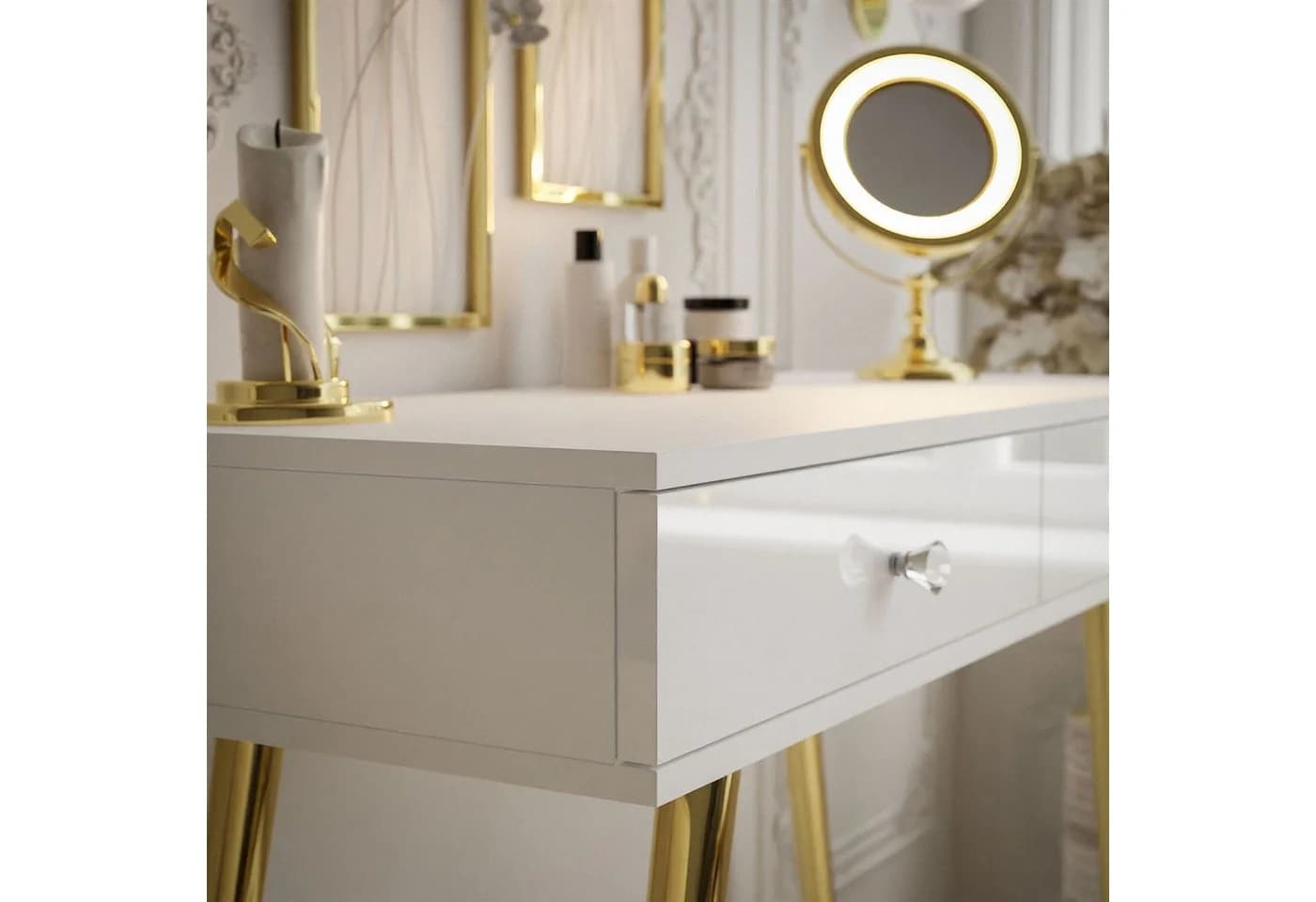 Lookway Konsolentisch SIENNA GOLD mit Schubladen - Bild 4