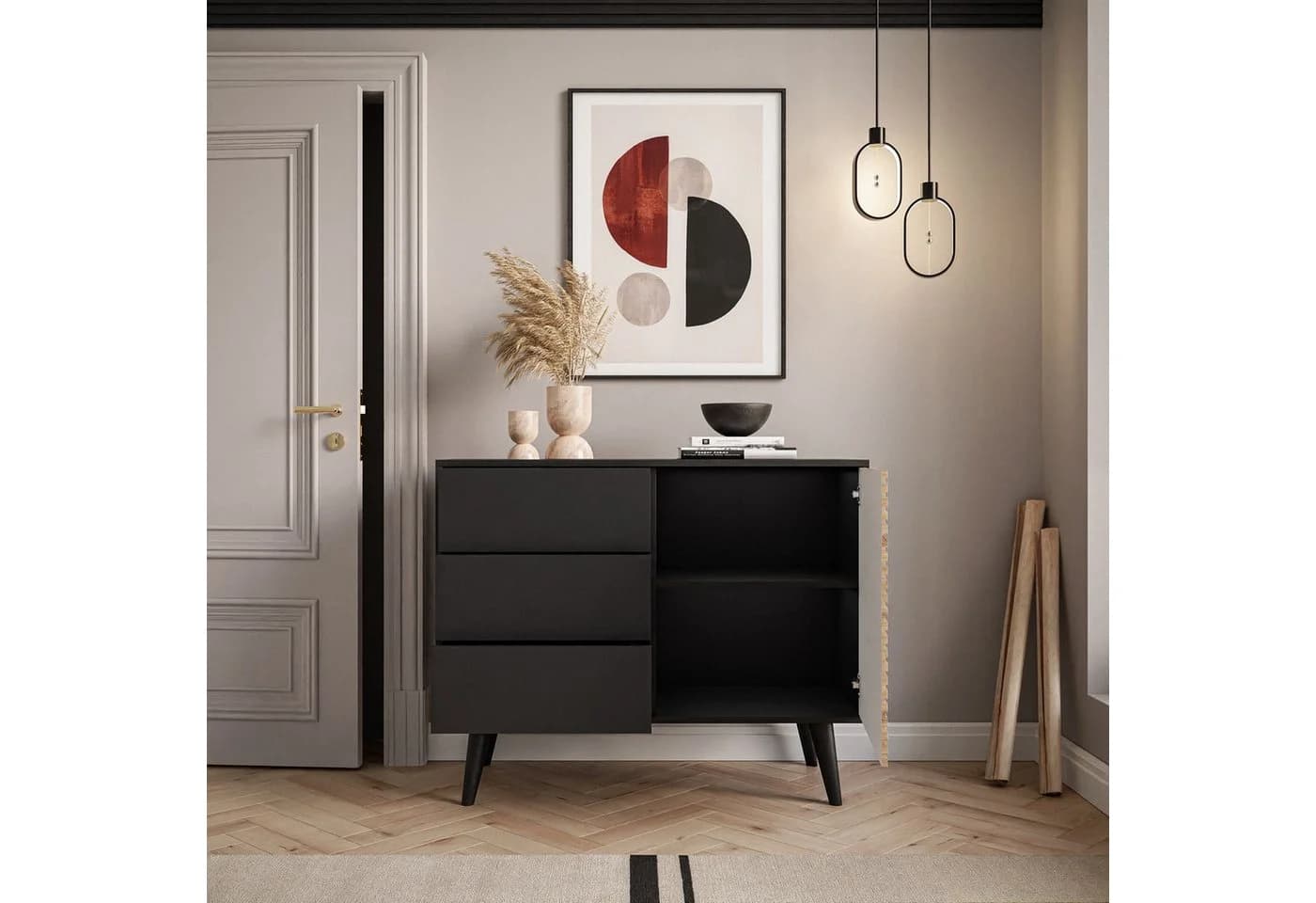Lookway Kommode CONE KSZ104 mit Schubladen Eiche Artisan - Bild 3