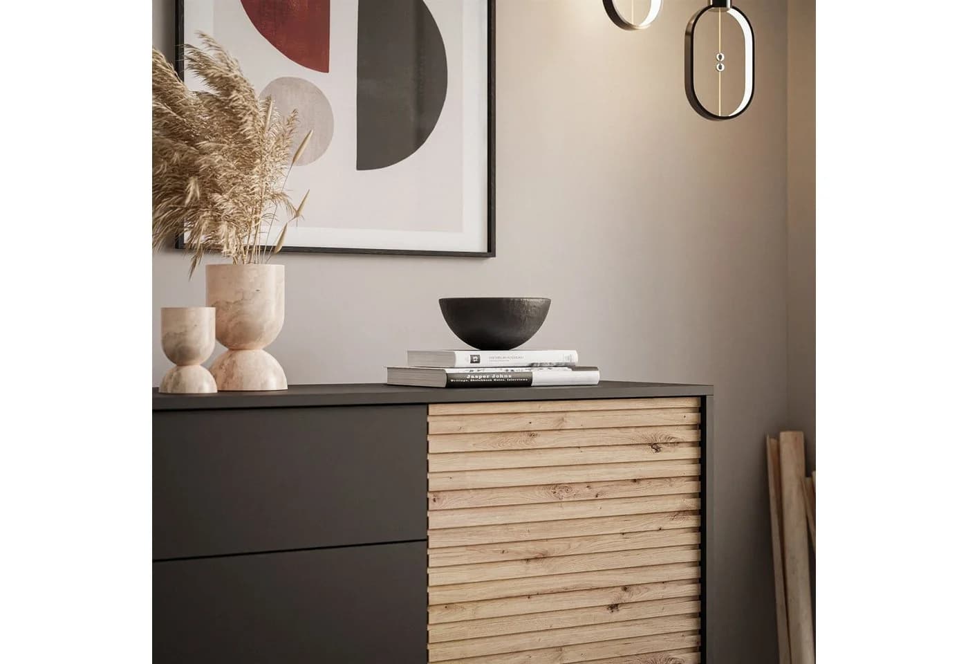 Lookway Kommode CONE KSZ104 mit Schubladen Eiche Artisan - Bild 4