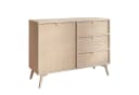 Lookway Kommode ALOE KSZD106 mit Drehtür und drei Schubladen Sandbeige Bild 2