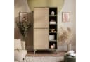 Lookway Standregal ALOE RG80 mit Türen Grün Gold Fischgrätmuster Bild 1