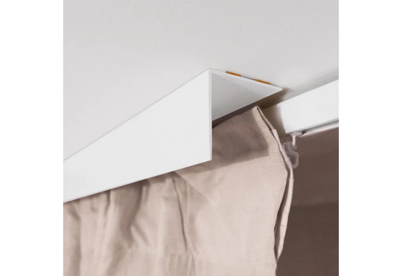 Quest Gardinenblende selbstklebend L-Profil weiß PVC - Bild 4