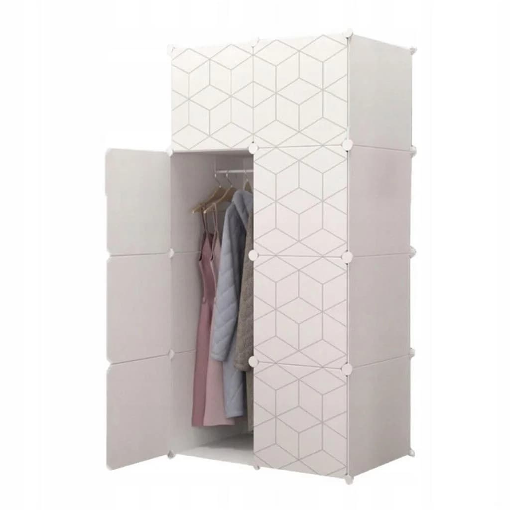 Muvu Kleiderschrank Weiß Kunststoff Modern
