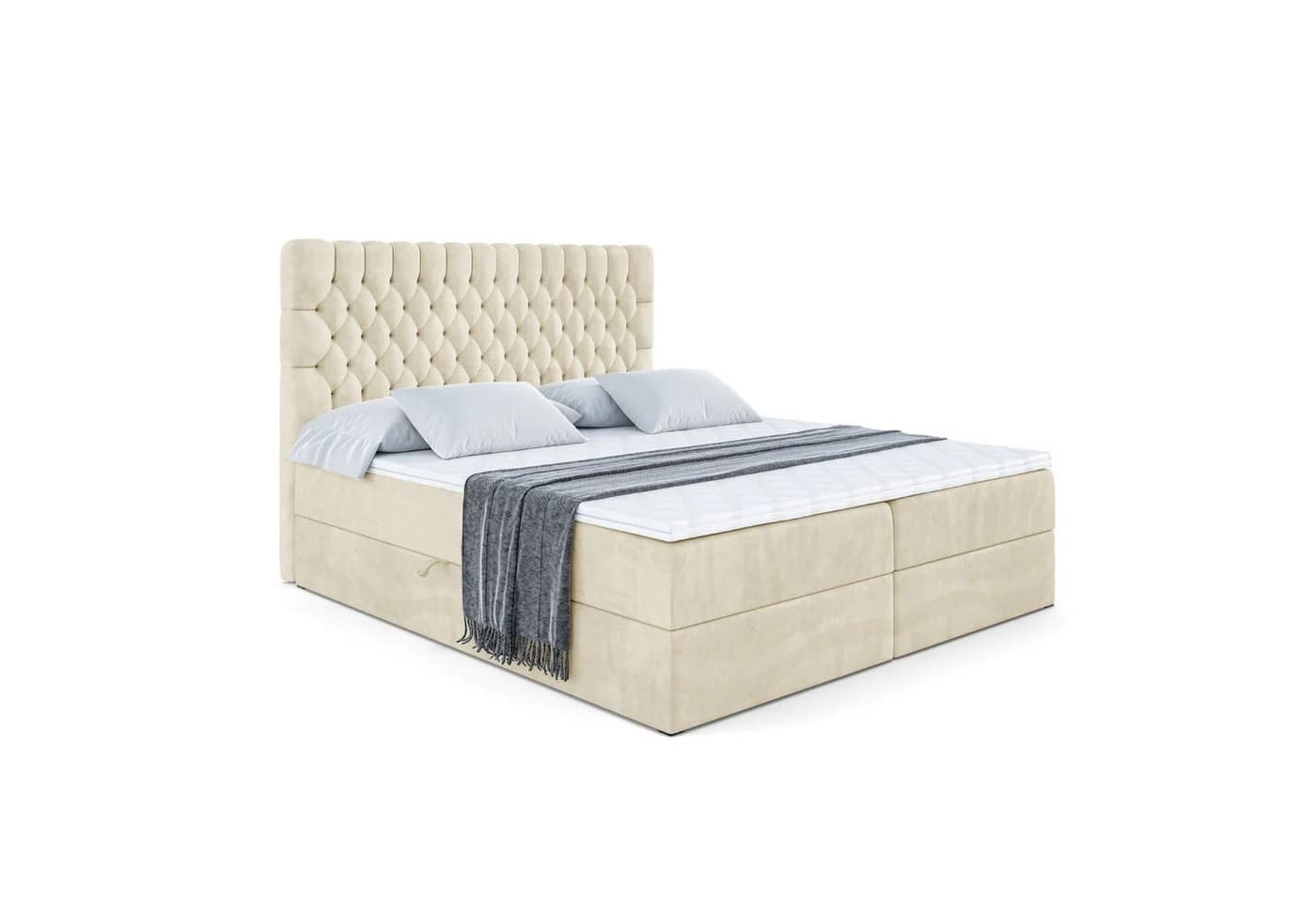 ALTDECOR Boxbett SERENE Beige Monolith mit Topper