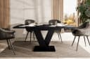 ALTDECOR Esstisch ASIV Ausziehbar Schwarz Holzwerkstoff Bild 4