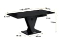 ALTDECOR Esstisch ASIV Ausziehbar Schwarz Holzwerkstoff Bild 5