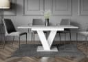 ALTDECOR Esstisch ASIV Ausziehbar Weiß/Grau Modern Industrial Bild 2