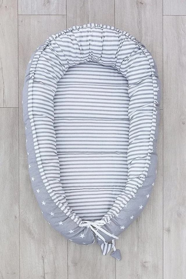 Loolay Bettnestchen Grau 100% Baumwolle Babykokon Reisebett - Bild 3