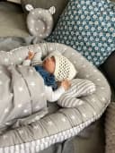 Loolay Bettnestchen Grau 100% Baumwolle Babykokon Reisebett Set Bild 2