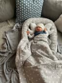 Loolay Bettnestchen Grau 100% Baumwolle Babykokon Reisebett Set Bild 5