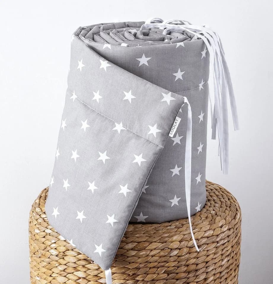Loolay Bettnestchen Grau/Weiß 100% Baumwolle mit Silikon-Polyester Füllung - Bild 2