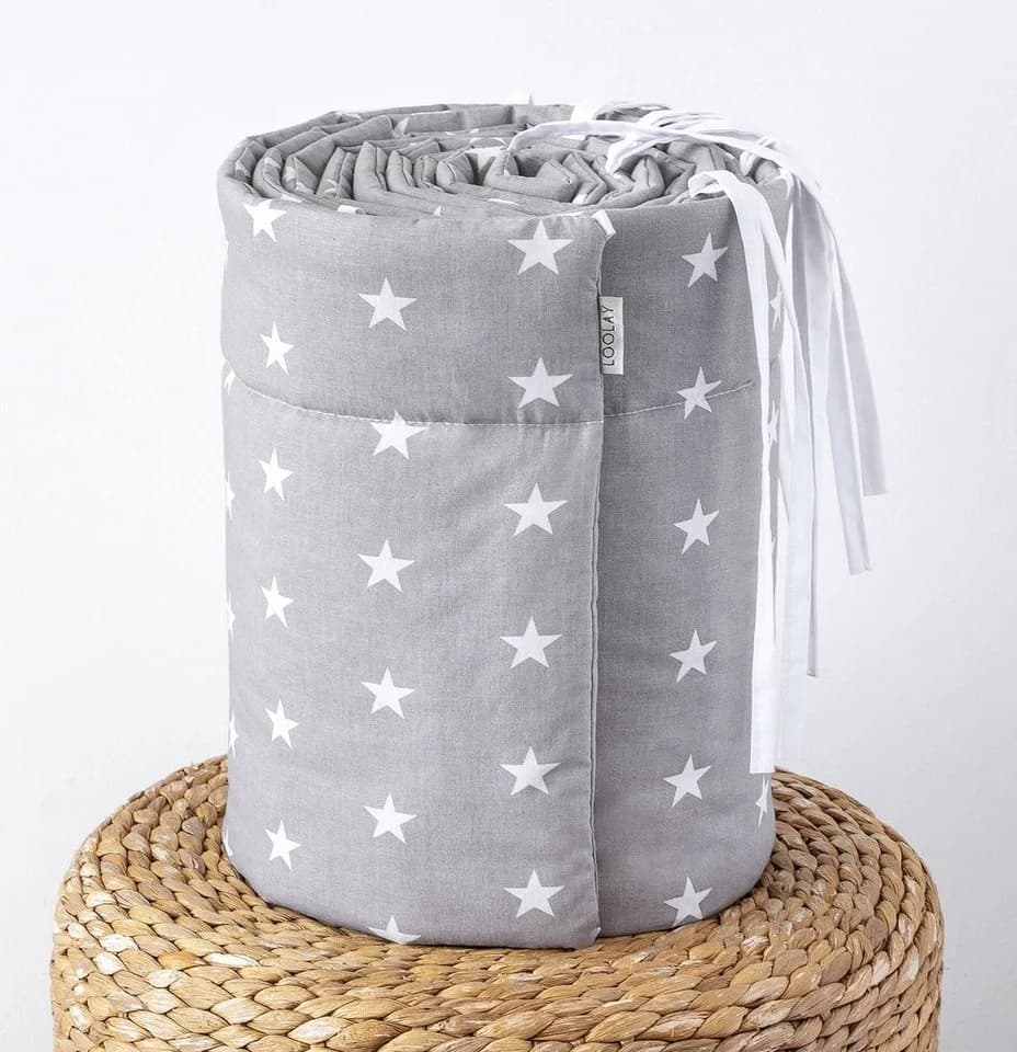 Loolay Bettnestchen Grau/Weiß 100% Baumwolle mit Silikon-Polyester Füllung - Bild 5