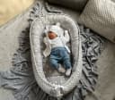 Loolay Bettnestchen MINKY/ Baumwolle Babykokon Grau Sterne Bild 1