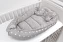 Loolay Bettnestchen Minky/Baumwolle Grau mit Matratze & Decke Set Bild 4