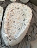Loolay Bettnestchen BIO Baumwolle Beige Grau Babykokon Bild 1
