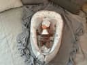 Loolay Bettnestchen 100% Baumwolle Beige/Grau Babykokon Bild 3