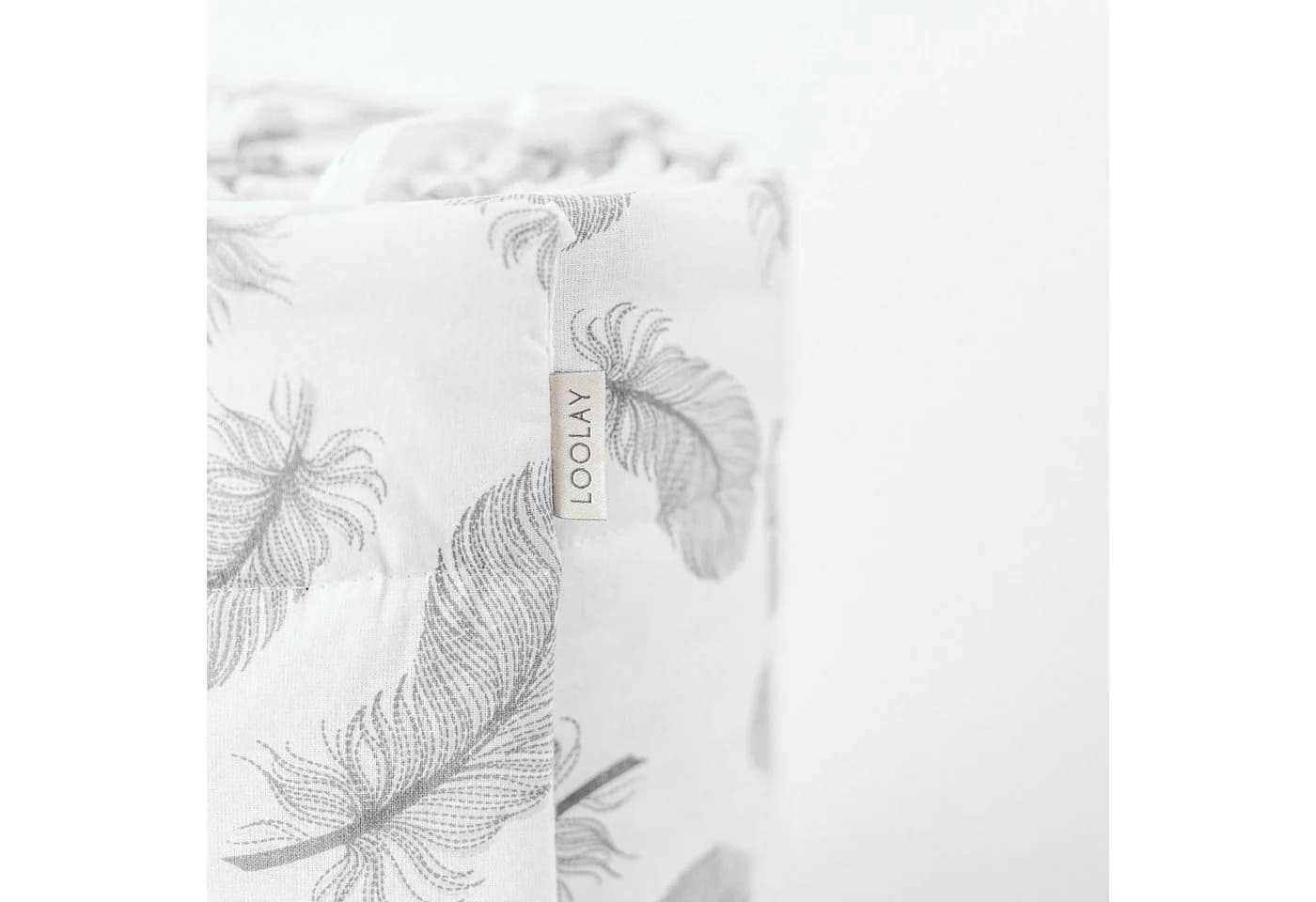 Loolay Bettnestchen Grau-Weiß Baumwolle Bettumrandung Babybett - Bild 4