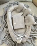 Loolay Bettnestchen WAFFELPIQUE Baumwolle Baby-Nestchen mit Matratze & Decke Bild 2