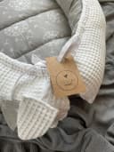 Loolay Bettnestchen WAFFELPIQUE Baumwolle Baby-Nestchen Grau/Weiß Bild 1