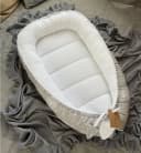 Loolay Bettnestchen WAFFELPIQUE Baumwolle Baby-Nestchen Grau/Weiß Bild 3