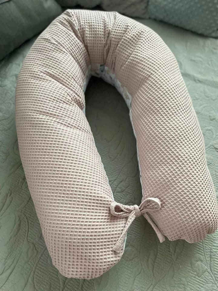 Loolay Stillkissen Waffelstruktur Beige/Weiß/Rosa - Bild 3