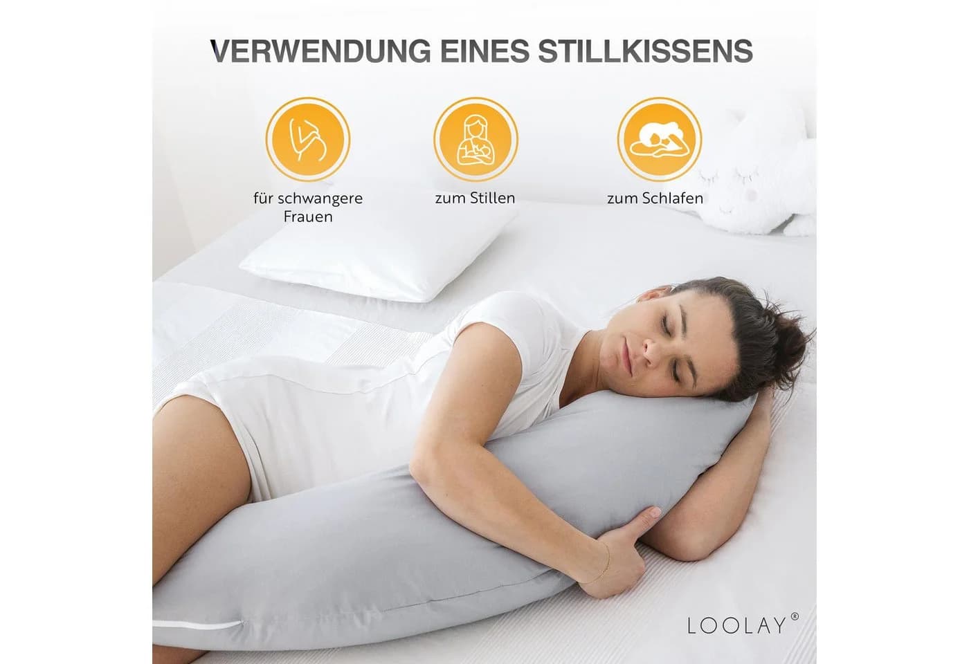Loolay Stillkissen Baumwolle LUX 170 cm Bio-Baumwolle Teddy - Bild 5