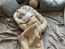 Loolay Bettnestchen Taupe Waffelpique Baumwolle Bild 3